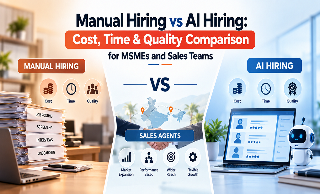 Manual Hiring vs AI Hiring - Cost, Time & Quality Comparison for MSMEs and Sales Teams